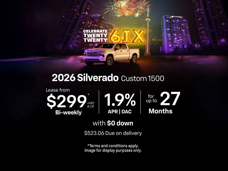 2026 Silverado Custom 1500 Lease Offer at Humberview