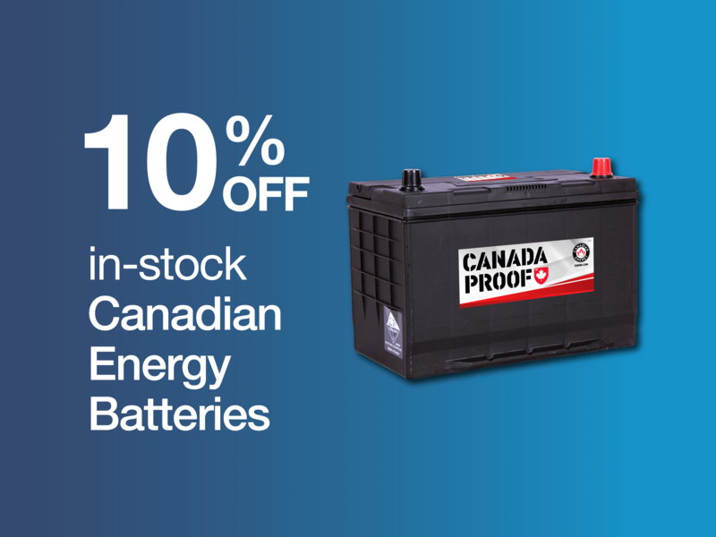 Canadian Energy batteries offer at Tri Trucks