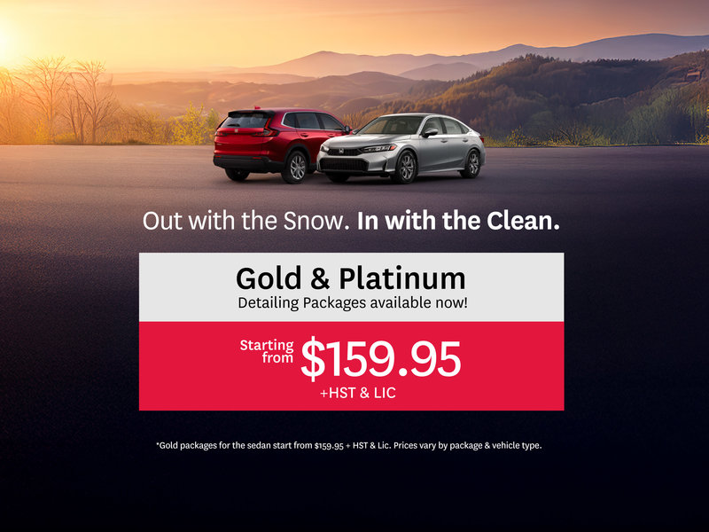 Gold & Platinum Detailing Packages at Orangeville Honda