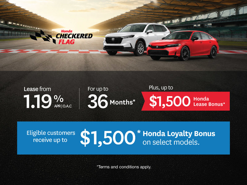 Honda Checkered Flag - Lease Offer