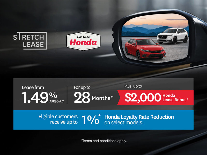 Has To Be Honda - Lease Offer