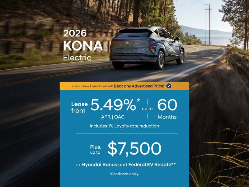 2026 Hyundai Kona Electric Special Offer