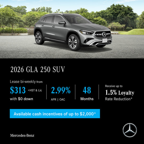 2026 GLA 250 4MATIC SUV - Lease and Finance Offers