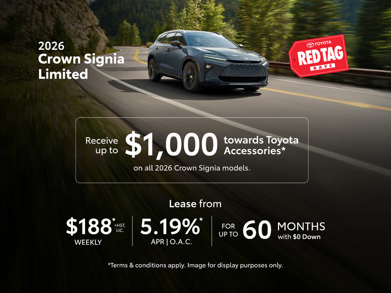 2026 Toyota Crown Signia Special Offer