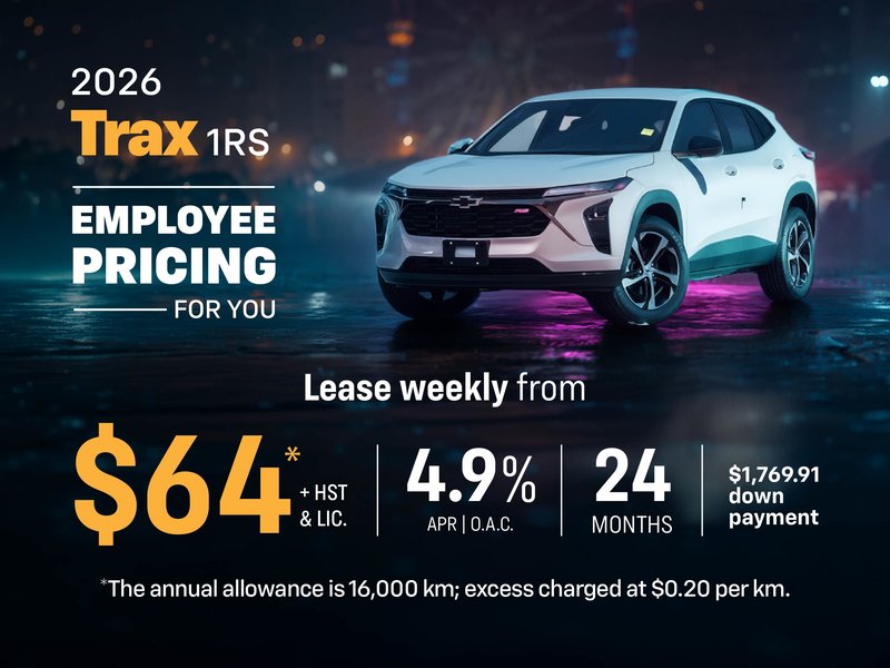 2026 Chevrolet Trax 1RS Lease Offer