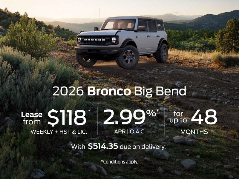 2026 Ford Bronco Big Bend – Factory Order Offer