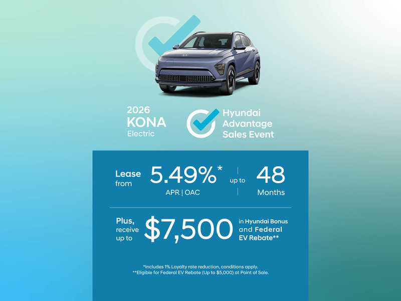 2026 Hyundai Kona Electric Special Offer
