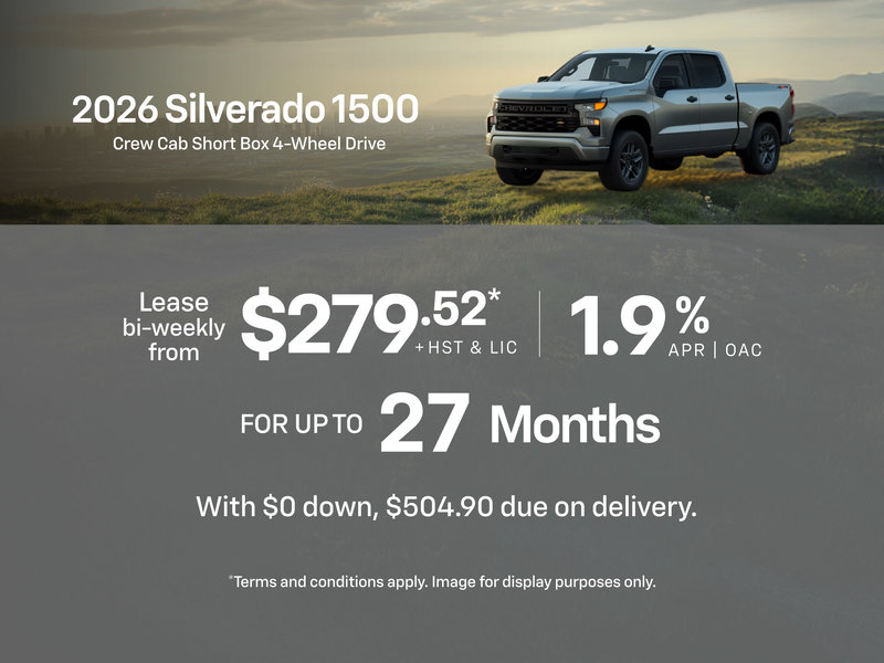 2026 Chevrolet Silverado 1500 Lease Offer