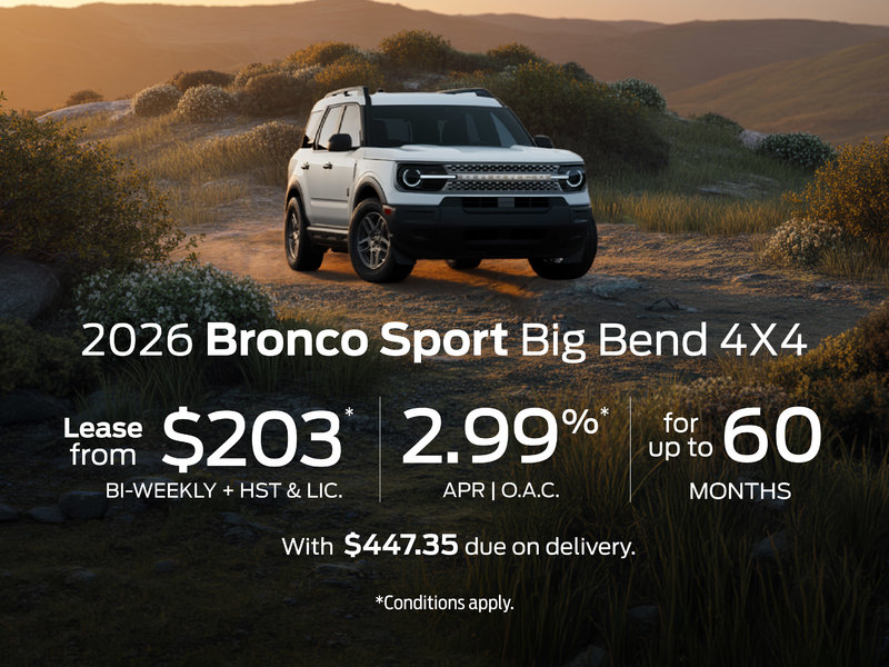 2026 Bronco Sport Big Bend Special Offer