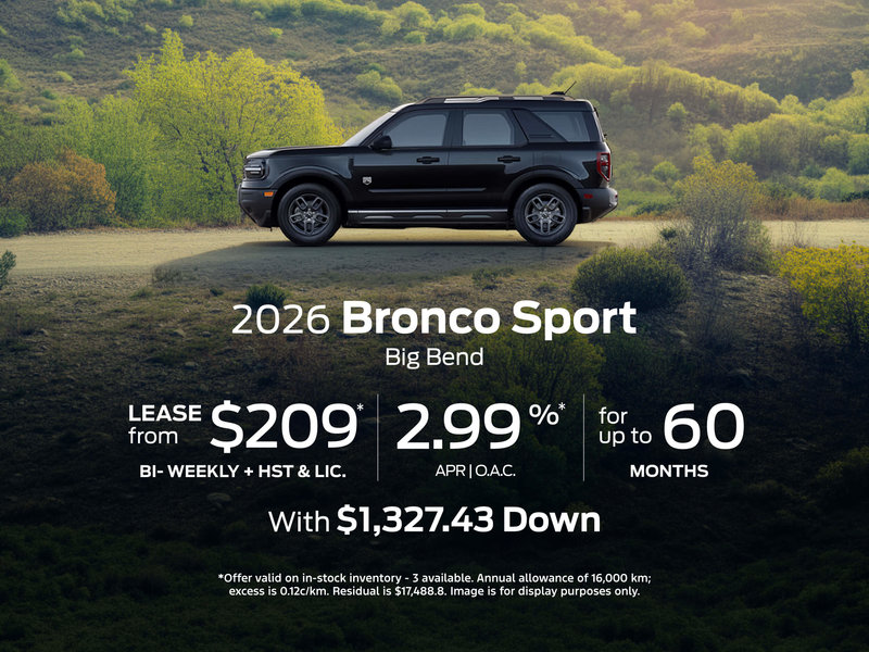 Special Offer 2026 Bronco Sport Big Bend
