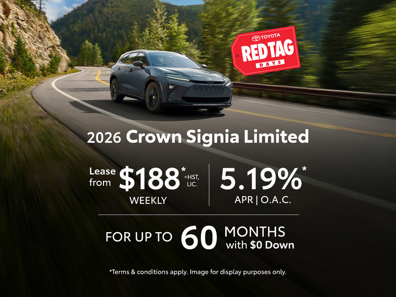 2026 Toyota Crown Signia Lease Offer