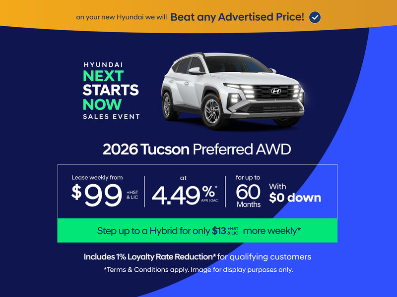 Hyundai Next Starts Now Sales Event
