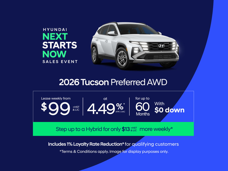 Hyundai Next Starts Now Sales Event