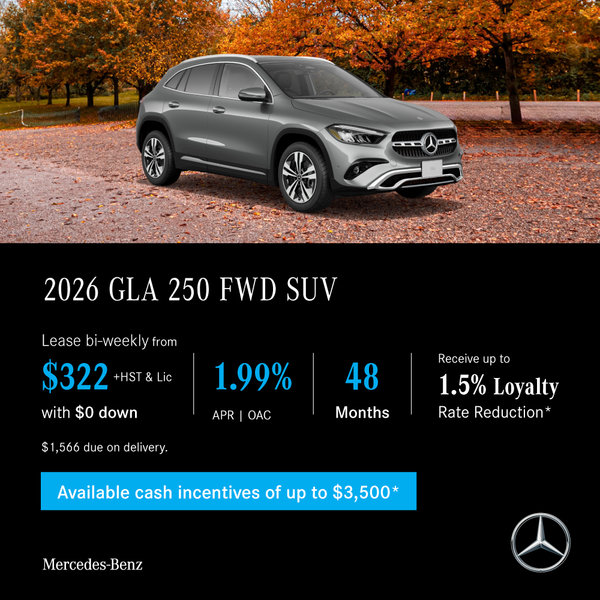 2026 GLA 250 FWD SUV - Lease and Finance Offers