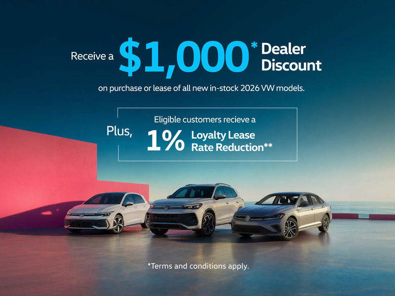 2026 Volkswagen Lineup Offers