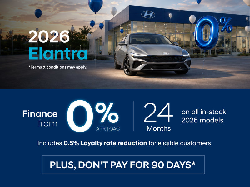 2026 Hyundai Elantra 0% Financing