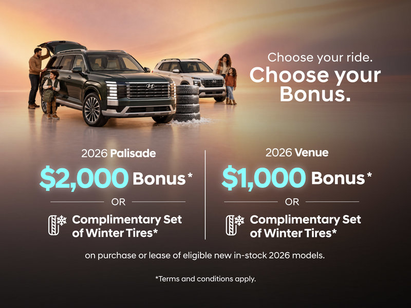 Choose Your Ride, Choose Your Bonus!