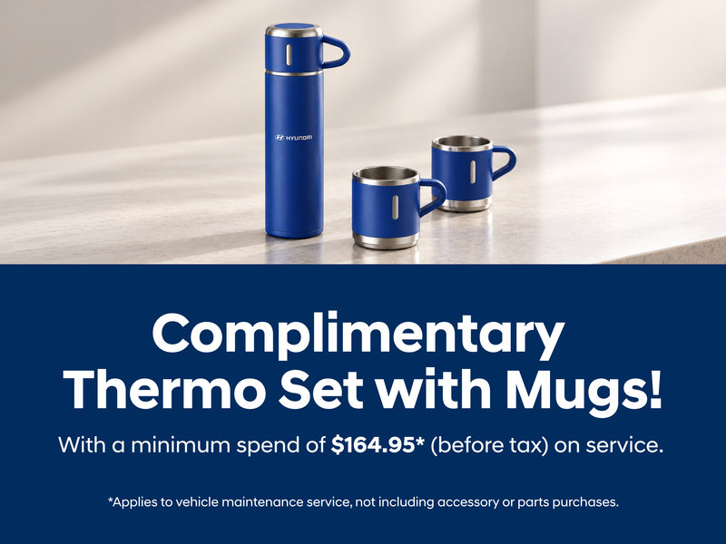 Complimentary Thermo Set with Mugs!