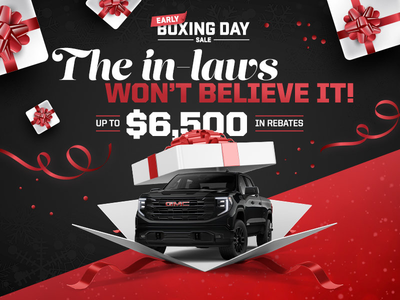 Up to $6,500 in rebates - Boxing Day