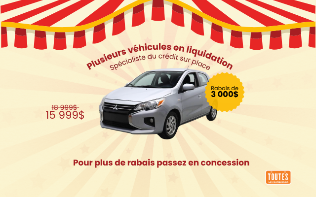 C'est Fou - Mitsubishi Mirage 2022 à 3000$ de rabais