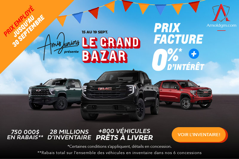 Le Grand Bazar du 15 au 19 Septembre seulement