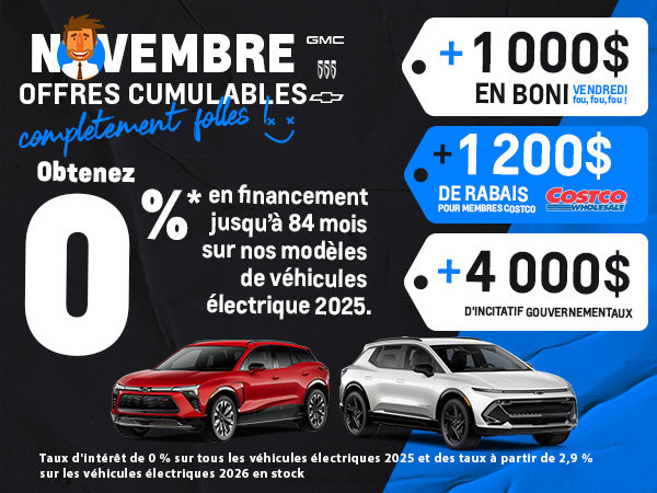 Véhicules électriques à partir de 0%