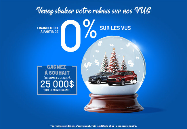 0 % sur les VUS & Gagnez à souhait