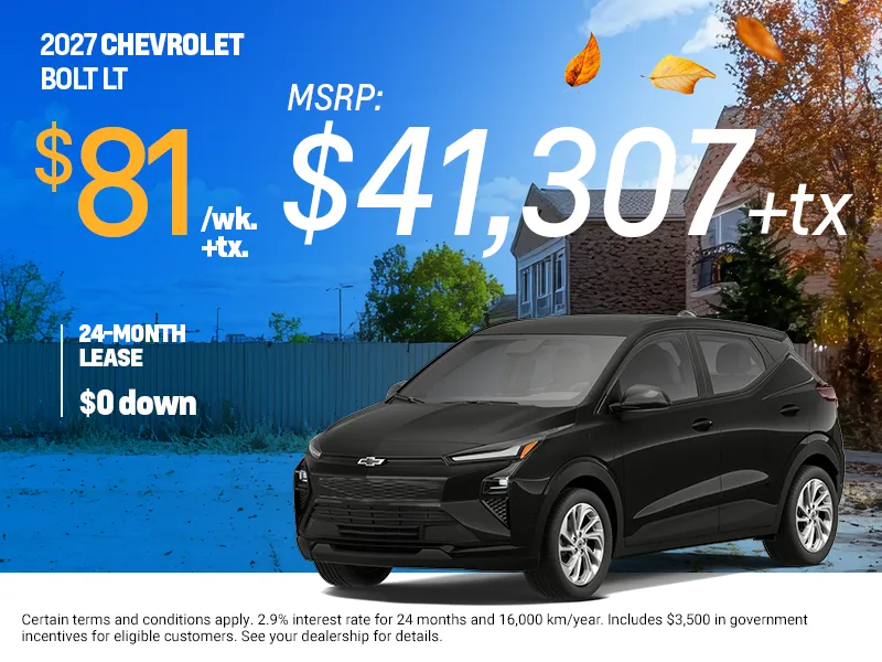 Chevrolet Bolt LT Promotion