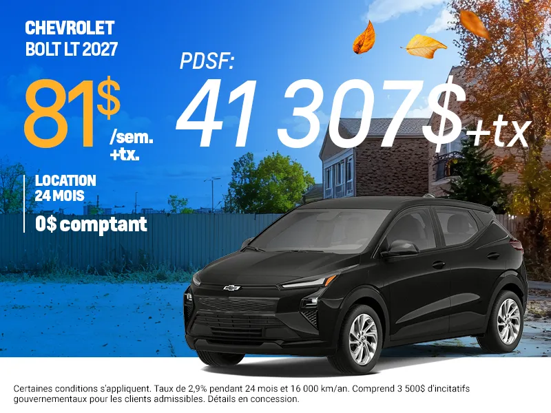 Pomotion Chevrolet Bolt LT 2027