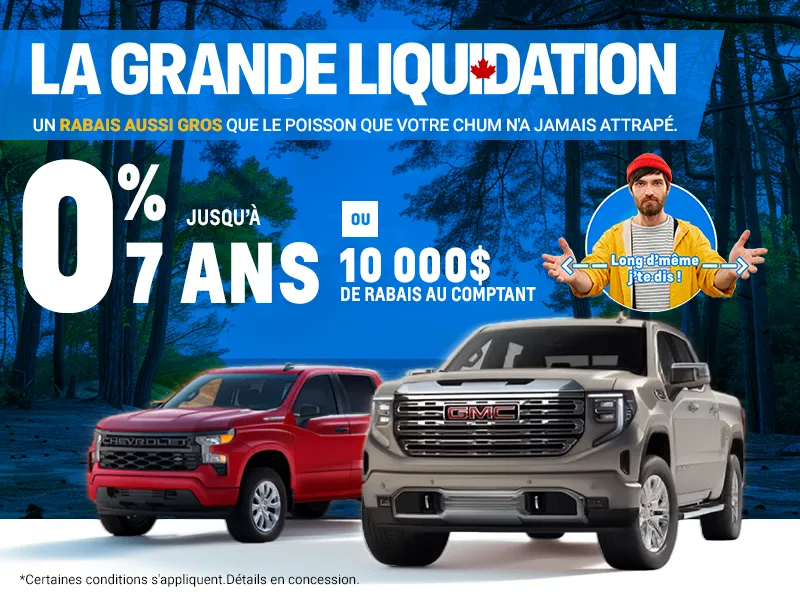 La Grande Liquidation Chevrolet et GMC