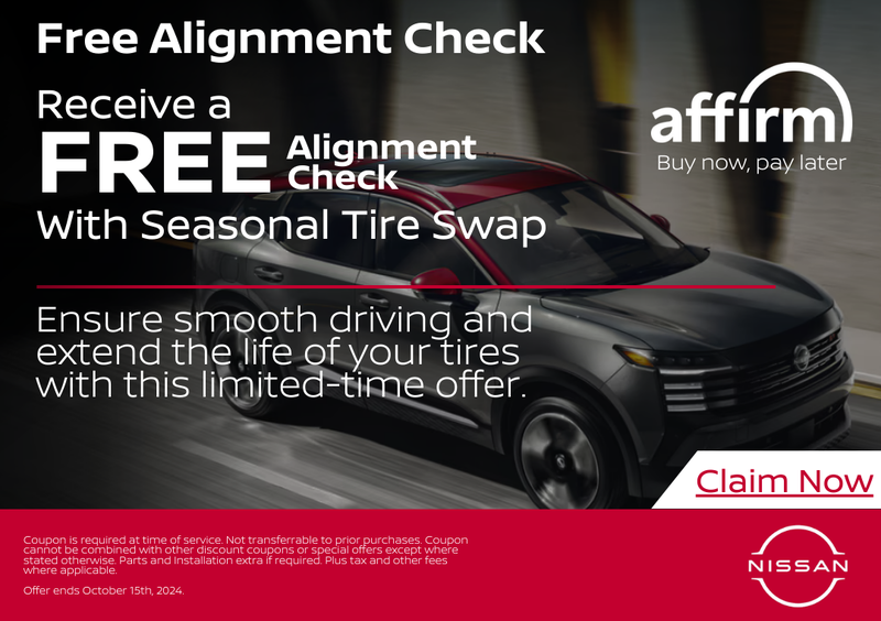 Complimentary Alignment Check with Every Seasonal Tire Change!