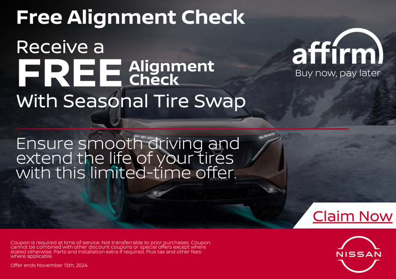 Complimentary Alignment Check with Every Seasonal Tire Change!