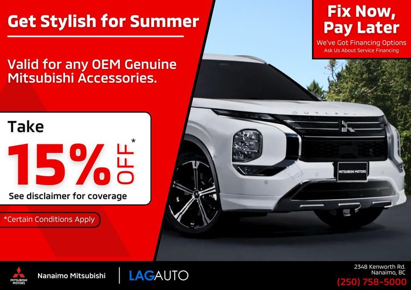 15% Off All Genuine Mitsubishi Accessories
