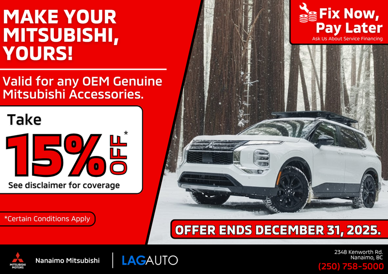 15% Off Mitsubishi Accessories