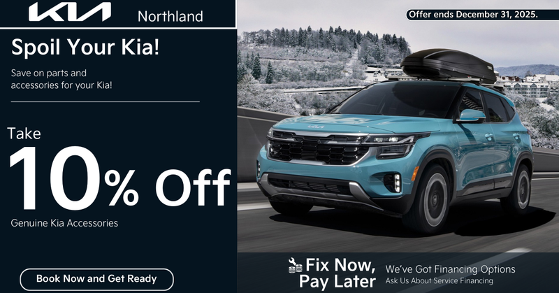 Customize & Maintain Your Ride with 10% Off Genuine Kia Parts & Accessories!
