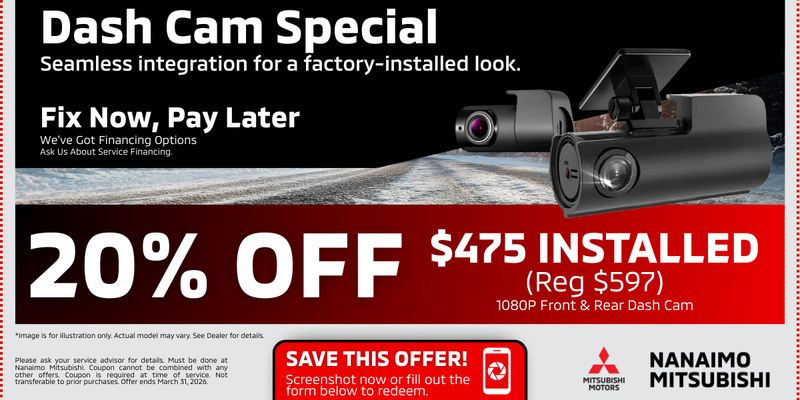 20% OFF Front & Rear Dash Cam | Protect Yourself in Nanaimo