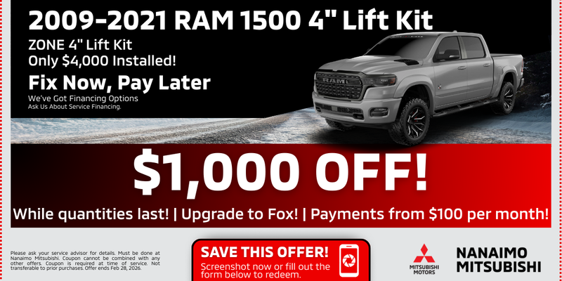$1,000 OFF RAM 1500 Lift Kits | Payments from $100/Month