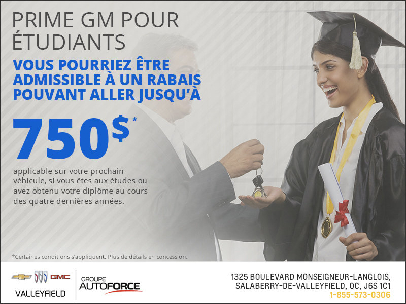 Prime GM pour étudiants