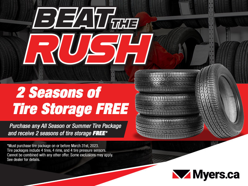 Beat the Rush - 2 Free Seasons of Tire Storage