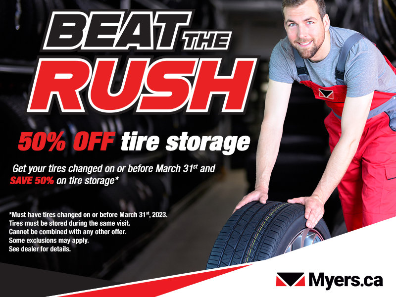Beat the Rush - 50% off Tire Storage