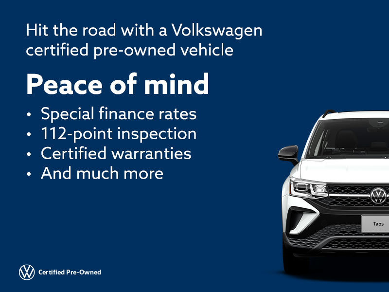 Hit the road with a Volkswagen certified pre-owned vehicle