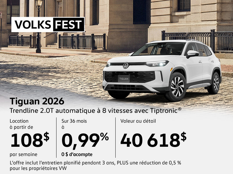 Procurez-vous le tout nouveau Volkswagen Tiguan 2026