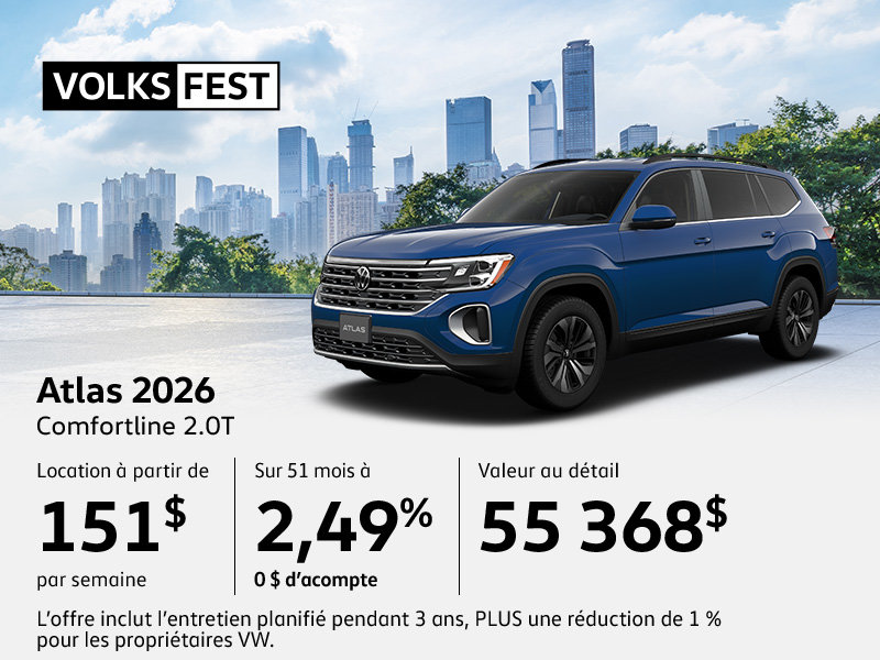 Procurez-vous le Volkswagen Atlas 2026