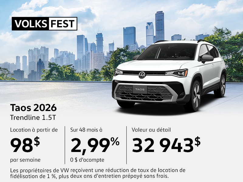 Procurez-vous le Volkswagen Taos 2026