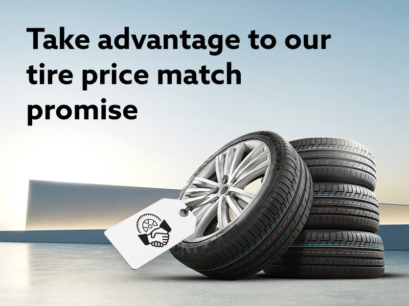 Take advantage to our tire price match promise