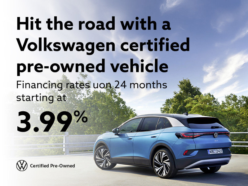 Hit the road with a Volkswagen certified pre-owned vehicle