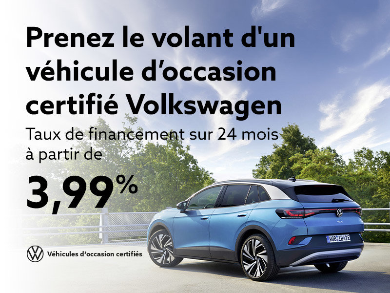 Prenez le volant d'un véhicule d’occasion certifié Volkswagen