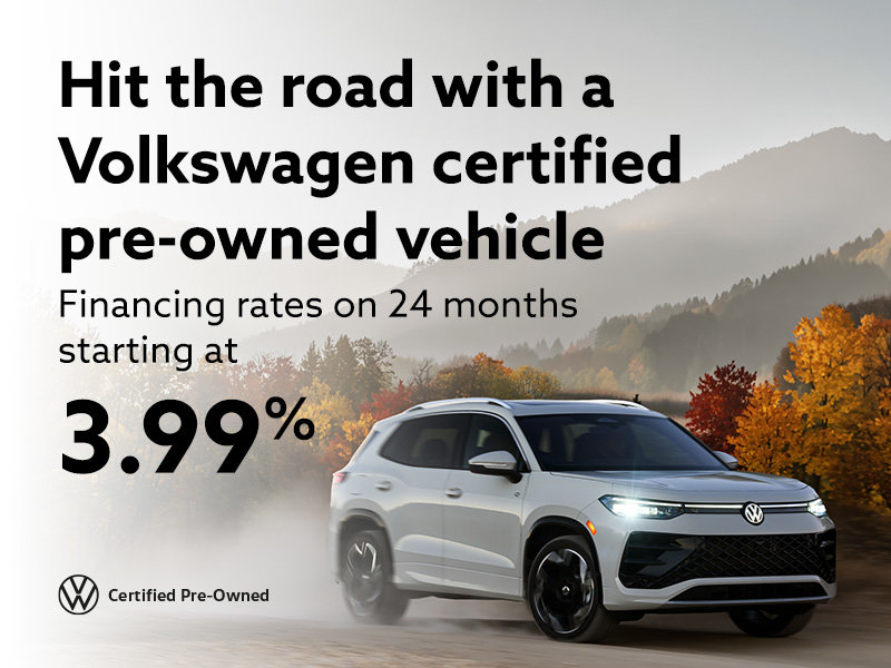 Hit the road with a Volkswagen certified pre-owned vehicle
