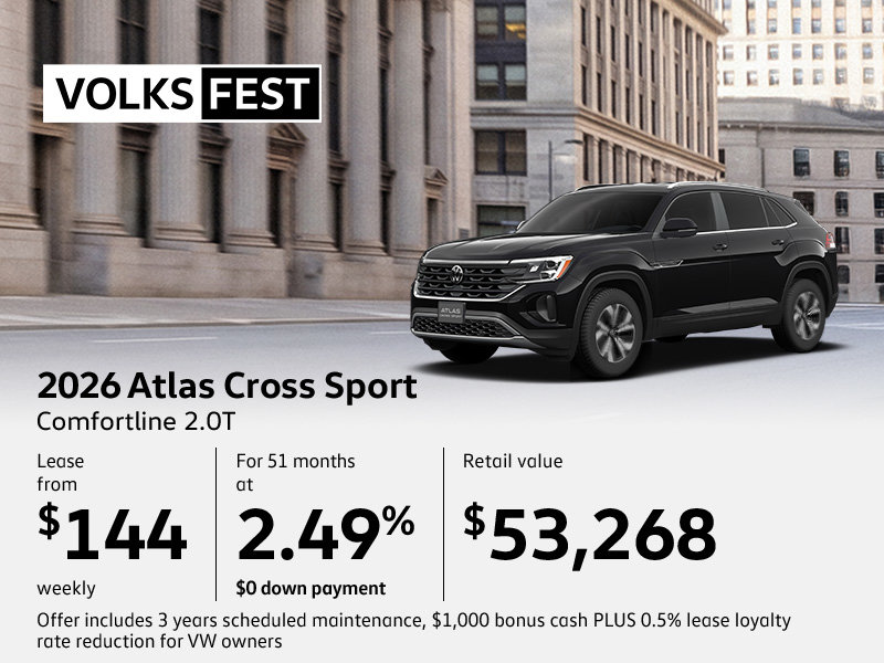 Get the All-New 2026 Volkswage Atlas Cross Sport
