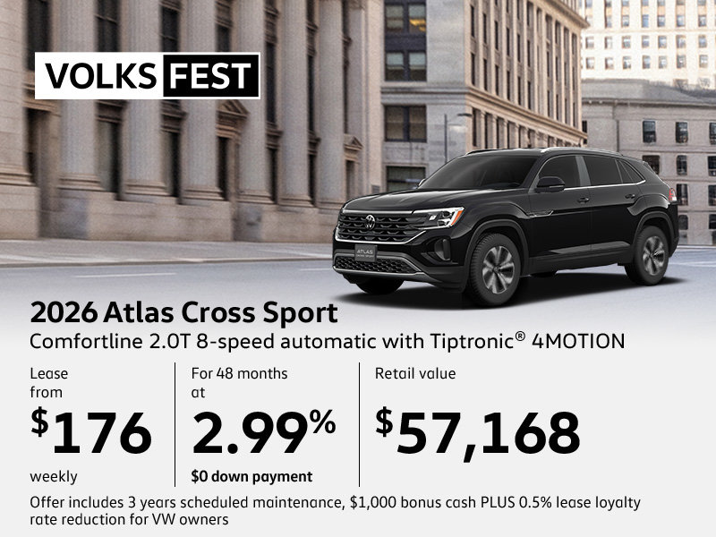 Get the All-New 2026 Volkswage Atlas Cross Sport